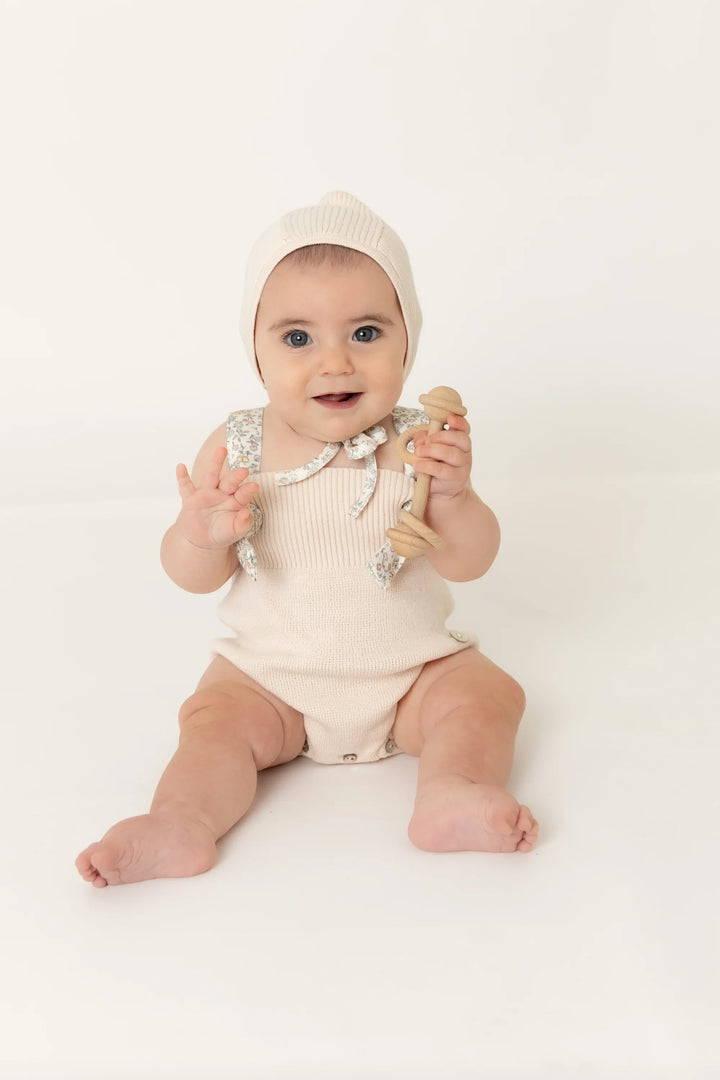 Bee & Dee Champagne Pink Ditsy Romper