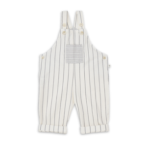 1+ in the family Off White Dungaree Cotton Baby Overalls Adjustable Straps