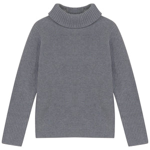 Pompomme Placket Detail Wool Dress Set Grey