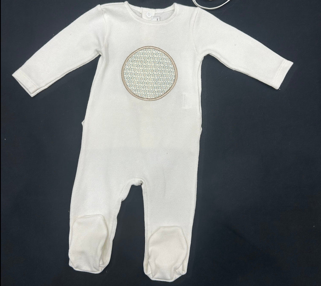 KNIT FOOTIE PRINT CIRCLE