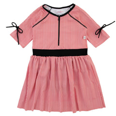 Miss Mini Pinstripe Swim Dress with Snaps