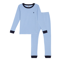 Petit Bateau Boys Long Sleeve Striped Loungewear Top and Pants Set Boutique Newborn Toddler Designer Organic Cotton Nautical Pajamas