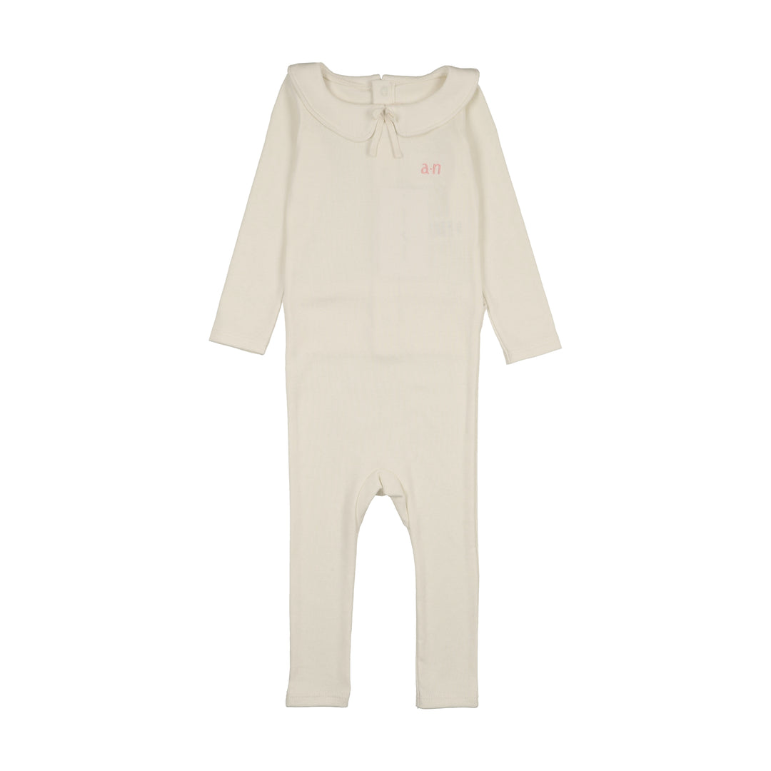 Ann of Nan Pink Emb Footie with Collar