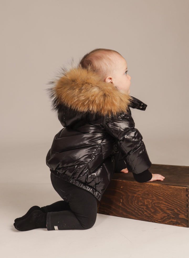 pramie boys black chevron jacket