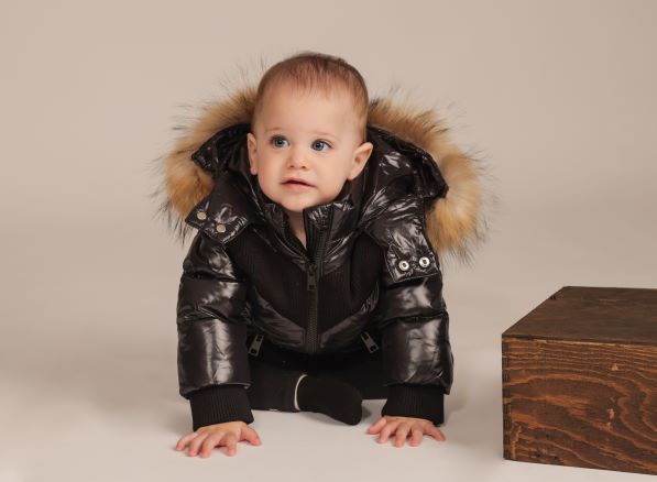 pramie boys black chevron jacket