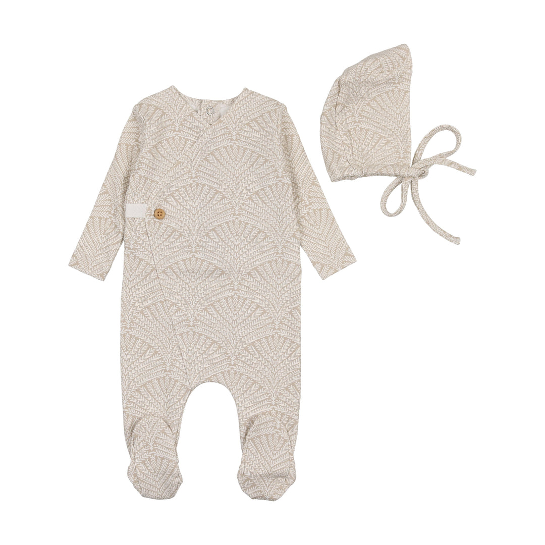 Bee & Dee Moonlight Print Wrap Footie + Beanie