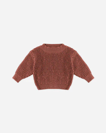 Quincy Mae Cranberry Chunky Knit Sweater