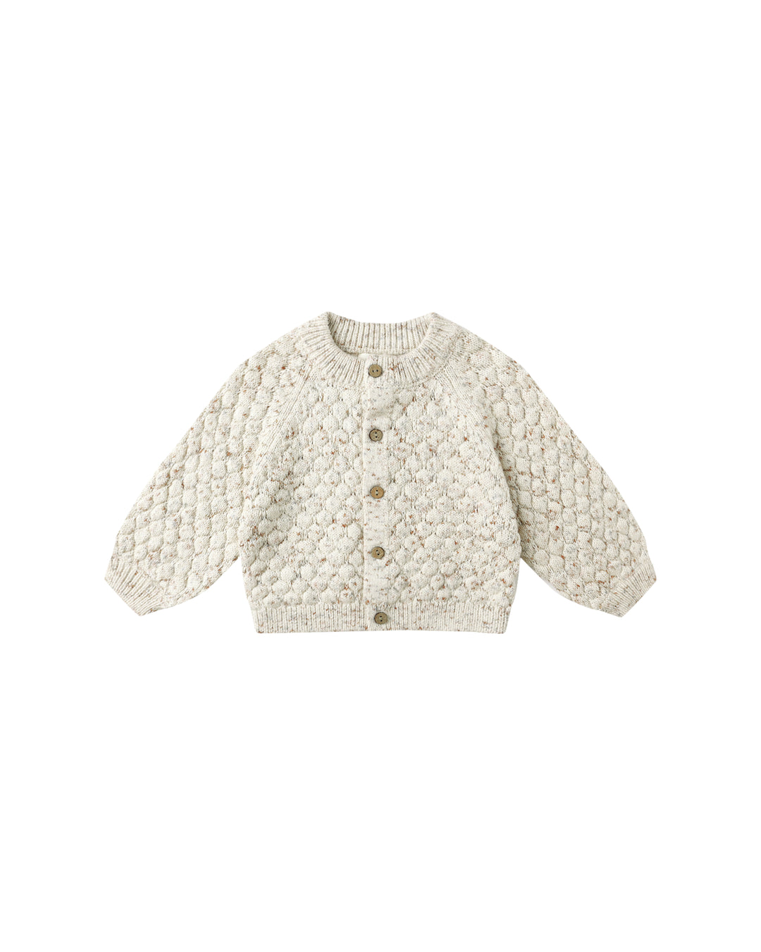 Quincy Mae Natural Confetti Bubble Knit Cardigan