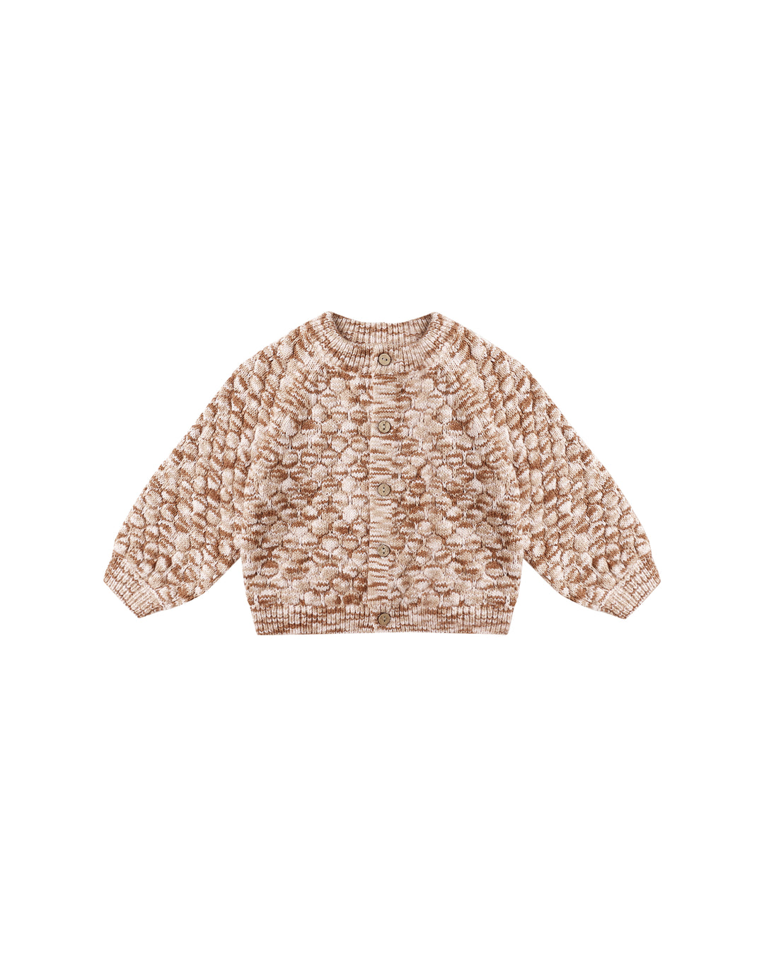 Quincy Mae Rose Speckle Bubble Knit Cardigan