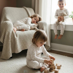 Quincy Mae Baby and Toddler Jersey Pajama Set Ditsy Floral Print Boutique Designer Organic Cotton Two-Piece Sleepwear