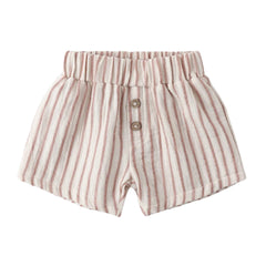 Quincy Mae Baby and Toddler Woven Short Vintage Stripe Boutique Designer Organic Cotton Summer Bottoms