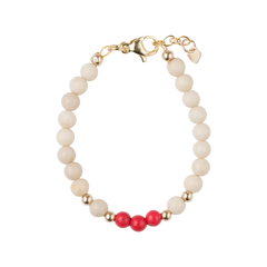 Picky Dye Jade With Stone With Red Beads Bracelet