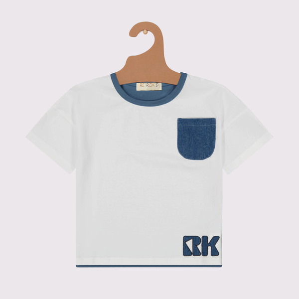 Retro Kid Reed Jean Patch Cotton Tshirt