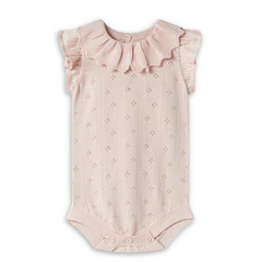 MarMar Renate Soft Cotton Baby Bodysuit Delicate Collar Design