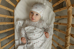 Bebe Bella - Baby All Over Floral and Mushroom Print Onesie With Hat (White/Mushom)