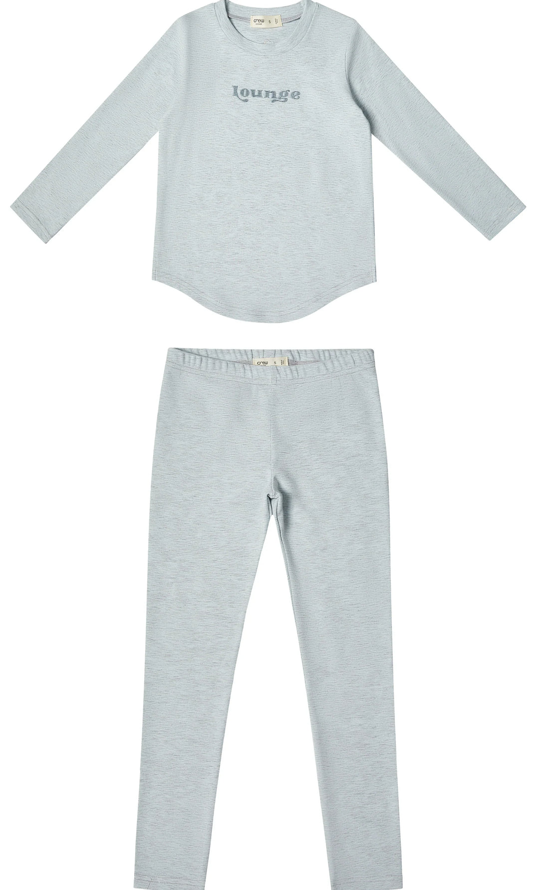 Crew Lounge Blue Heathered Set