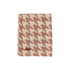 Citrine Sherpa Print Blanket Mauve
