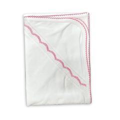 Chant De Joie Smocked Pima Blanket Soft Pima Cotton Baby Blanket Smocked Detail Design