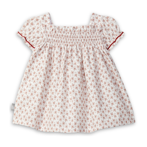 Snug Floral Dress Soft Cotton Girls Dress Floral Print Lightweight Design