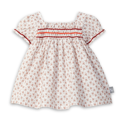 Snug Floral Dress Soft Cotton Girls Dress Floral Print Lightweight Design
