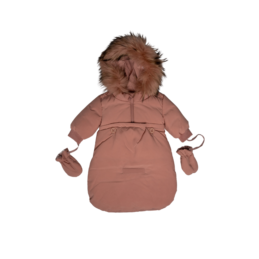 Mantel Slate Rose Stitched Pocket Snowsuit