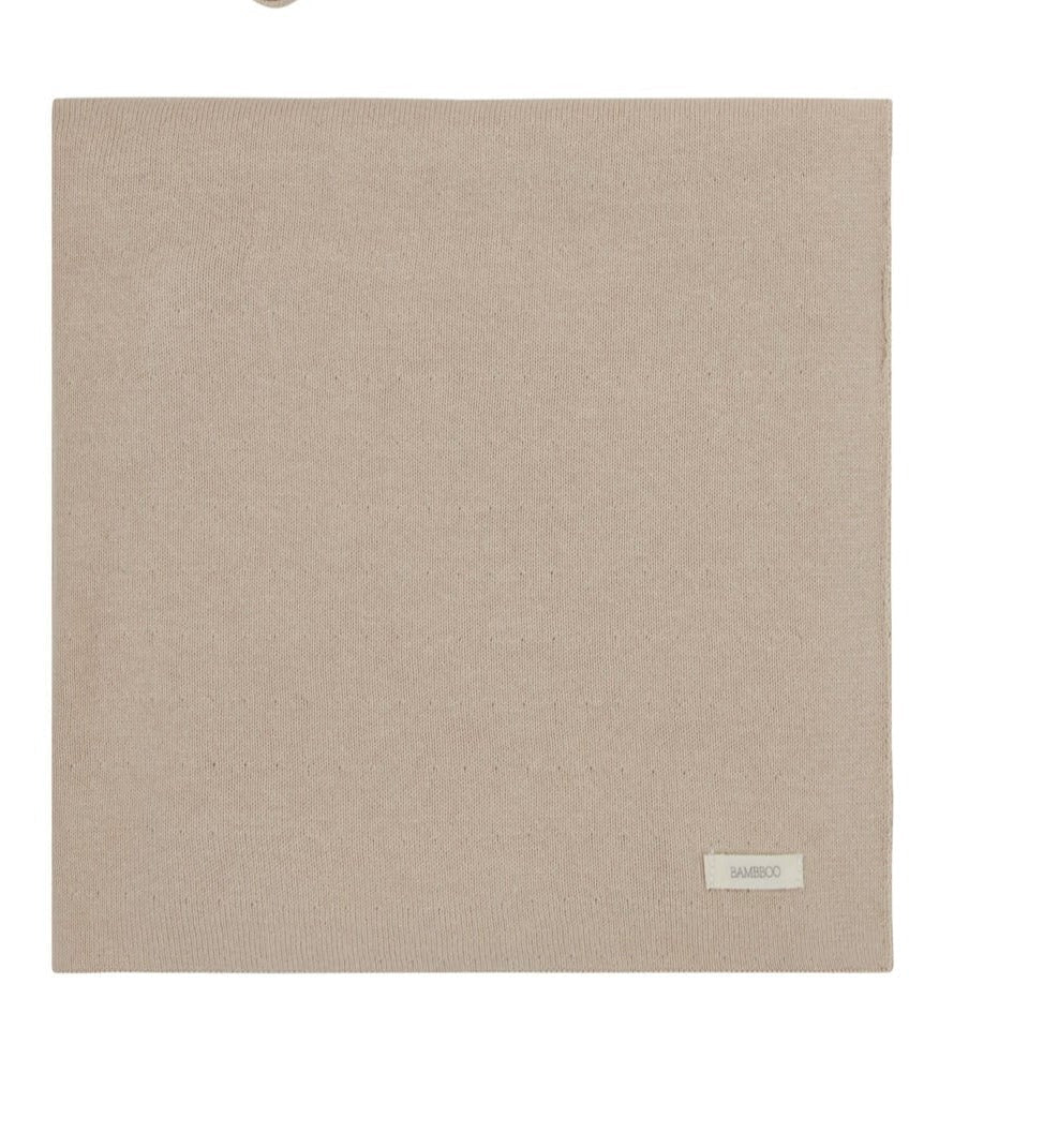 Cream Bebe Tassel Side Wrap Blanket Latte