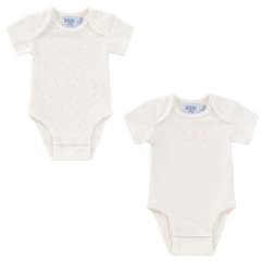 Kipp Baby Stone Bunny/Dot Bodysuits Set of 2