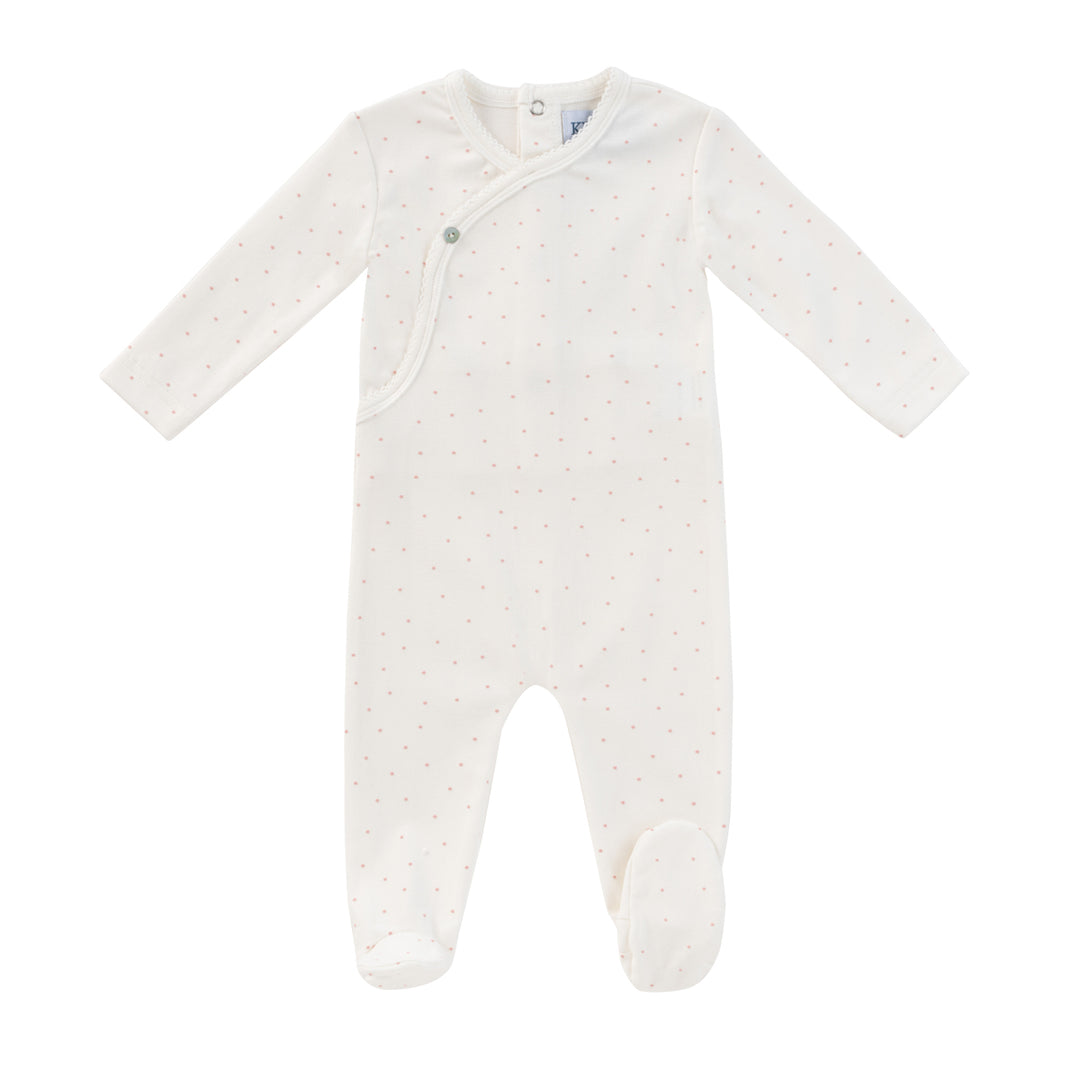 Kipp Baby Pink Dot Wrap Footie