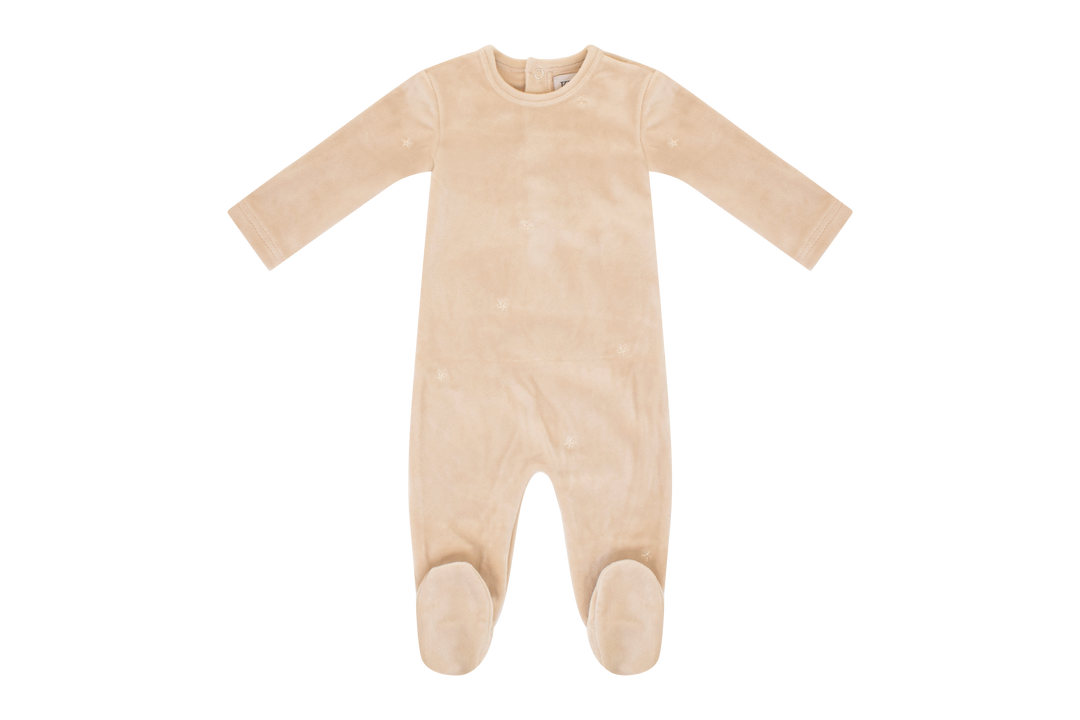Kipp Baby Natural Embroidered Star Footie