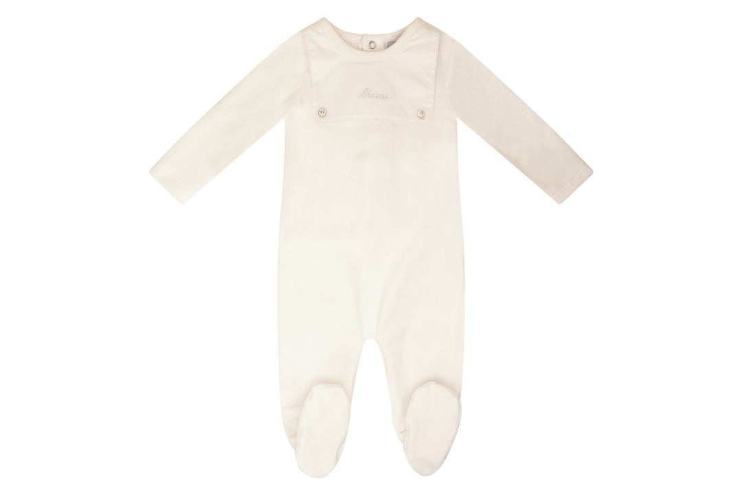 Kipp Baby White Bisous Bib Footie