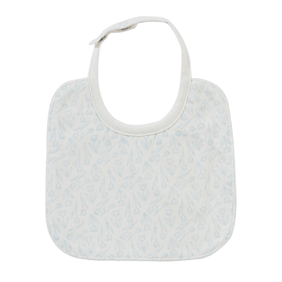 Kipp Baby White Blue Tulip Bib