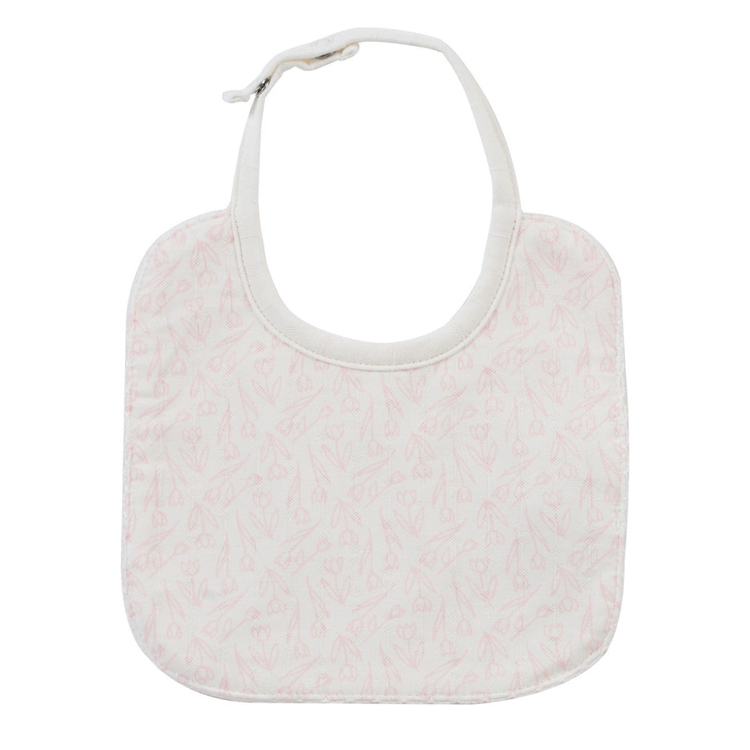 Kipp Baby White Pink Tulip Bib