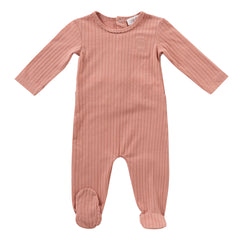 Kipp Baby Blush Embroidered Rib Footie