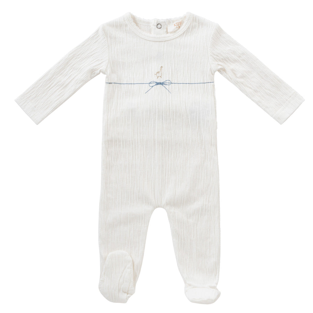 Kipp Baby Blue String Bow Footie