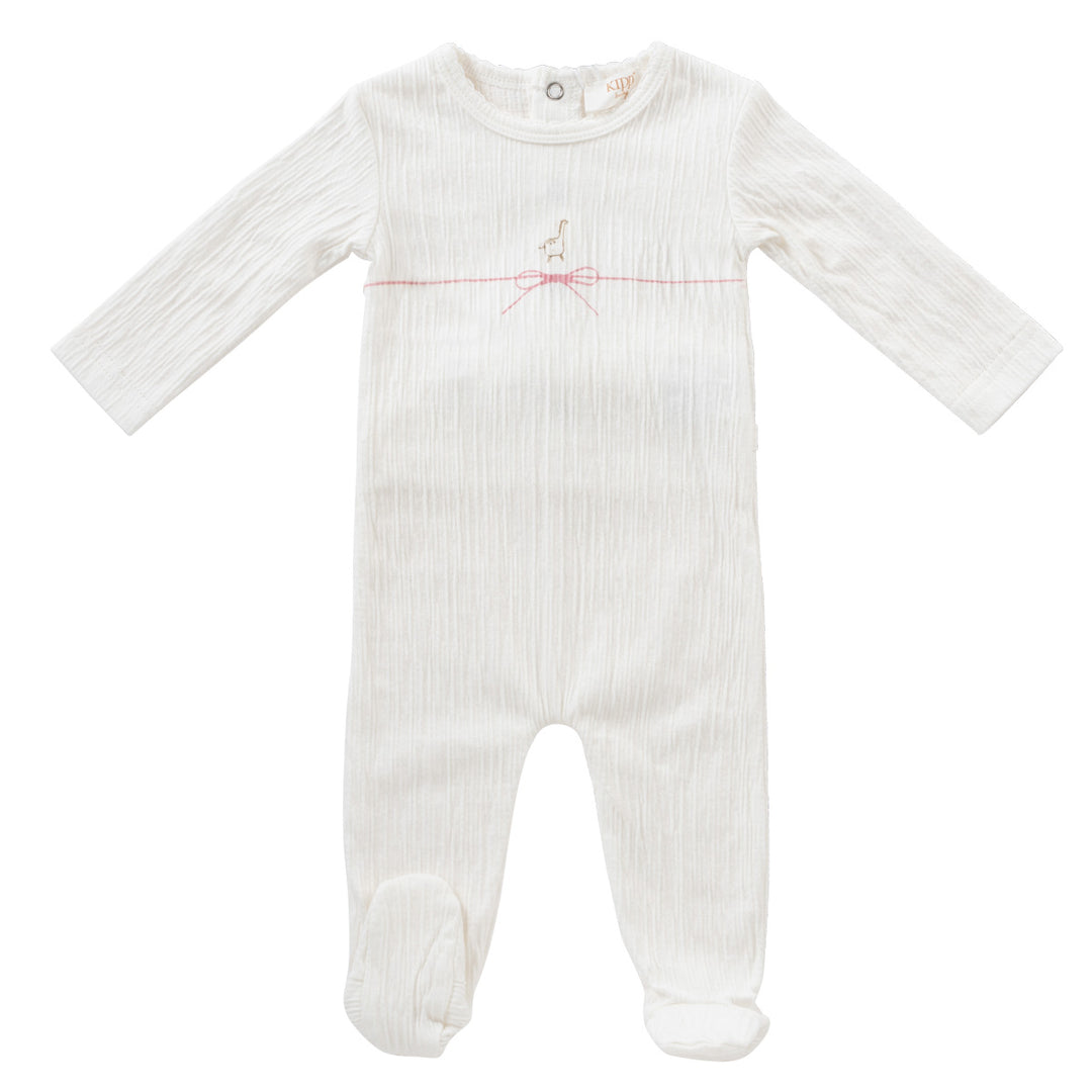 Kipp Baby Pink String Bow Footie