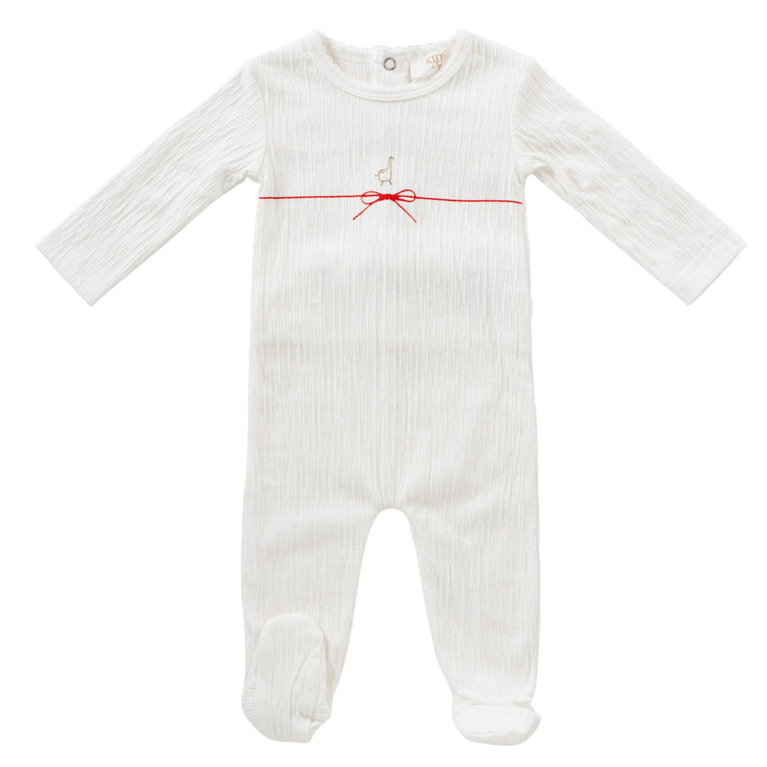 Kipp Baby Red String Bow Footie