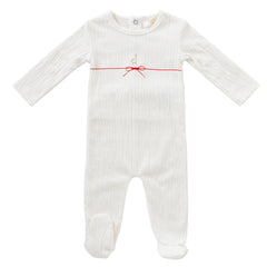 Kipp Baby Red String Bow Footie