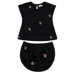Kipp Audry Black Crochet Set