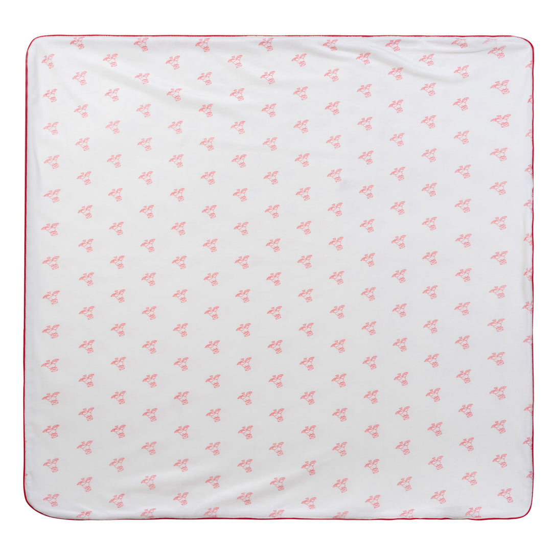 Kipp Baby Red Flying Feathers Pattern Blanket