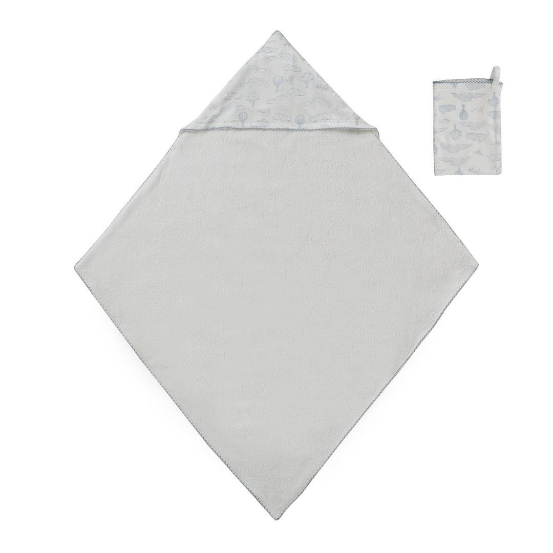 Kipp Baby Blue Cloud Nine Towel + Mitt Set