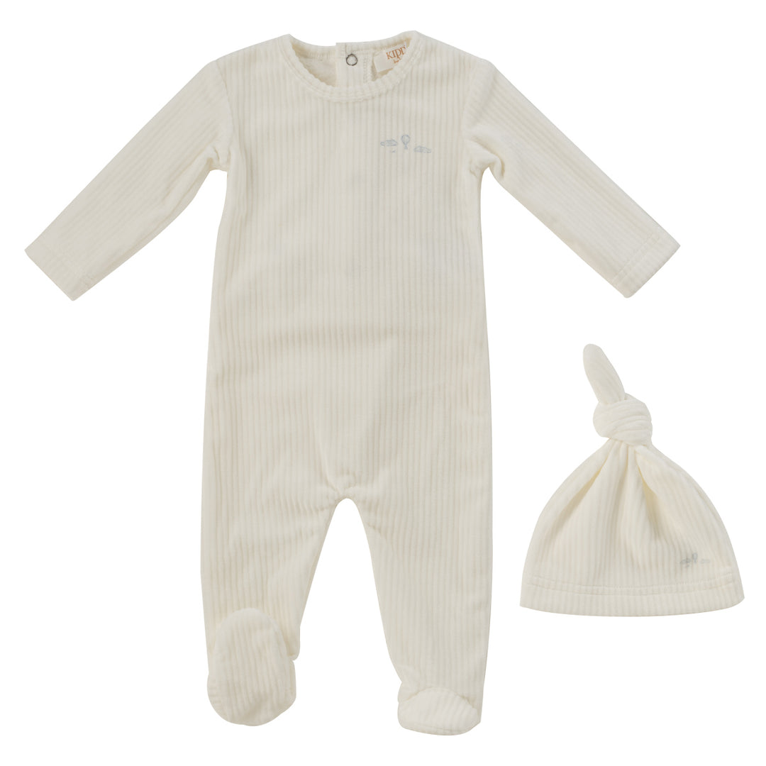 Kipp Blue Cloud Nine Footie + Hat