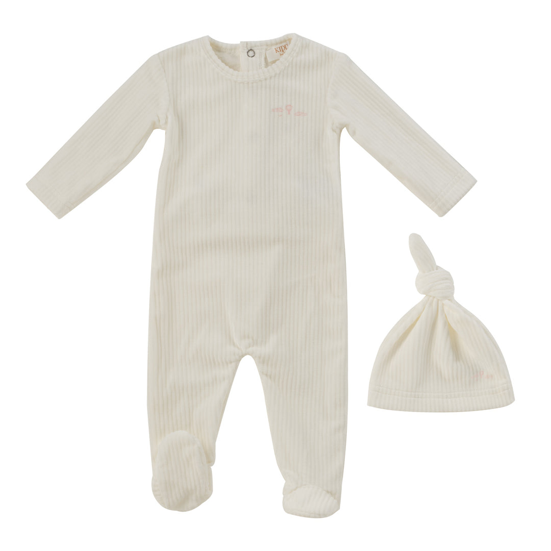 Kipp Pink Cloud Nine Footie + Hat