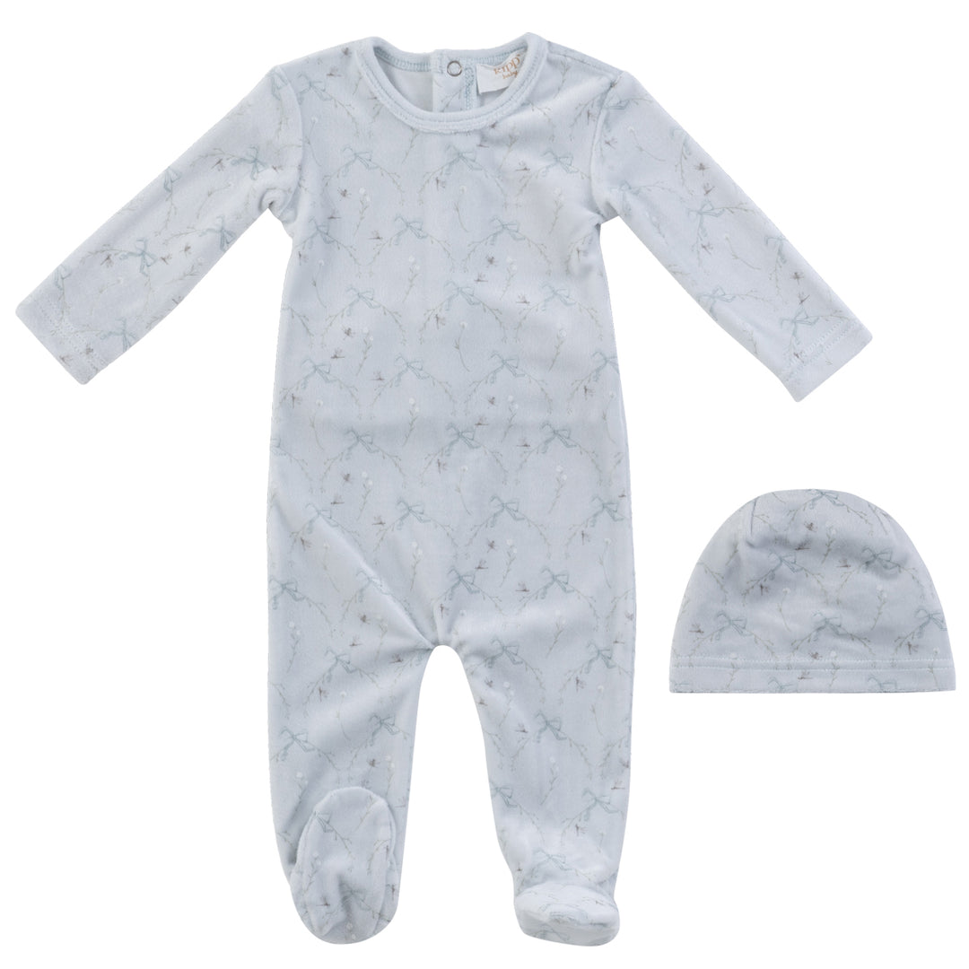 Kipp Blue Flying Ribbons Footie + Hat