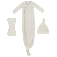 Kipp White Blue Flying Ribbons Gown Set
