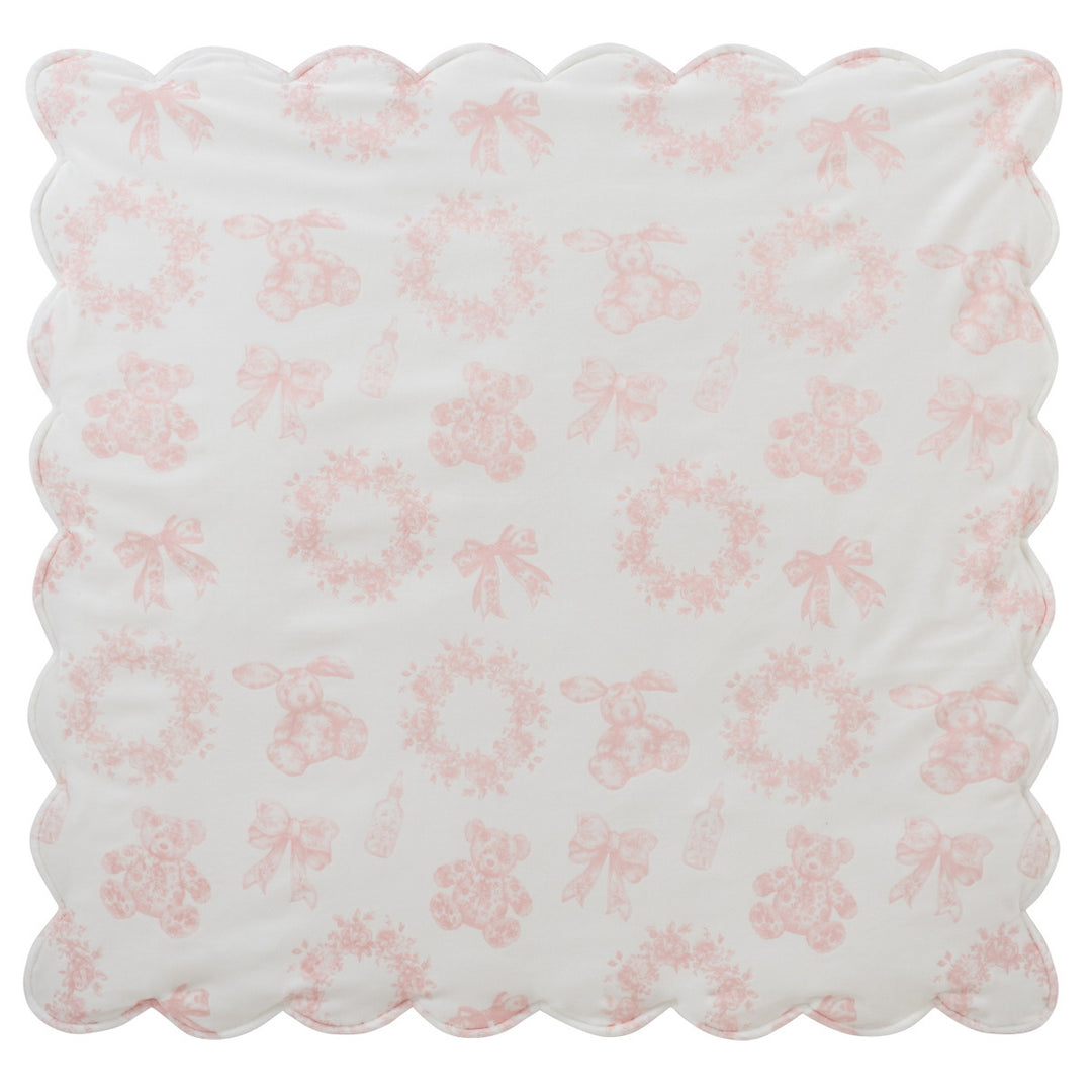 Kipp Baby White Pink Petit Toile Blanket