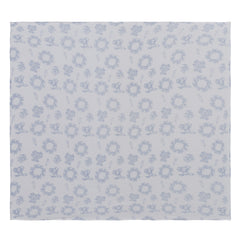 Kipp Baby white and blue Petit Toile cotton swaddle for newborns