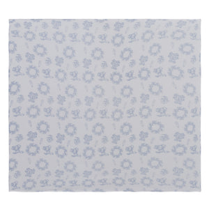 Kipp Baby white and blue Petit Toile cotton swaddle for newborns