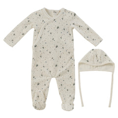 Kipp Baby Blue Balloon Star Footie + Bonnet