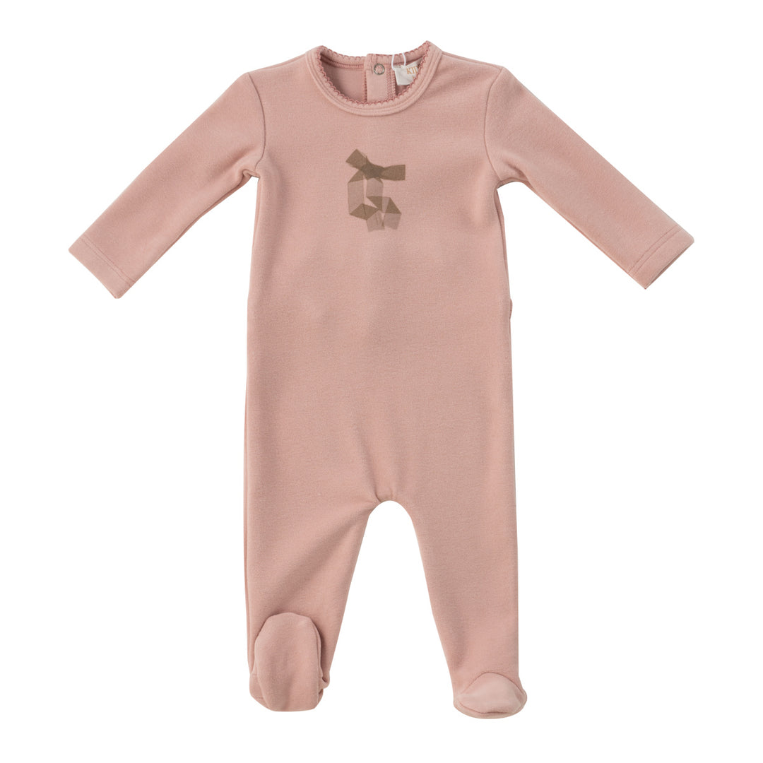 Kipp Baby Pink Felt Bow Footie