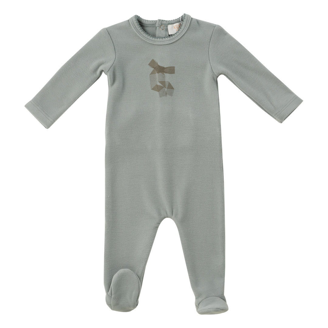 Kipp Baby Sage Felt Bow Footie